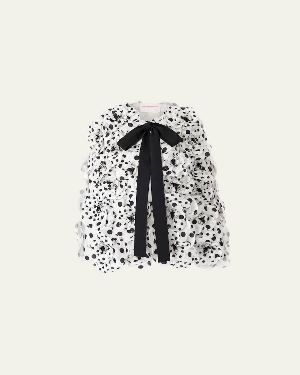 Polka Dot Ruffle Mini Cape